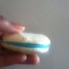 Adventure time Finn macaroon (with bubblegum buttercream in the middle)