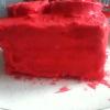Red strawberry lego brick cake