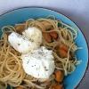 My Seafood Spaghetti & Poached Eggs