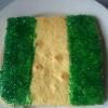 Nigerian flag cake (pear flavoured)
