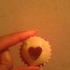 My Valentine's Day Red Velvet mini cupcakes topped with White Chocolate and a Milk chocolate heart