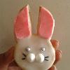 My white vanilla bunny rabbit easter biscuit