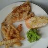 Made Some Fish and Mushy Peas To Go With Some Chips And Garlic Bread