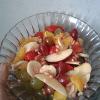 Made A Fruit Salad Containing: Strawberries, White grapes, Red grapes, Oranges, Pomegranate, Banana & Apple
