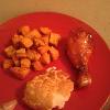 My Homemade BBQ Chicken With My Homemade Sweet Potatoes & Tiger Bread