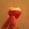 My Valentine's Day Red Velvet mini cupcakes topped with cream cheese frosting and a milk chocolate heart