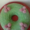 Candy-covered Christmas Wreath Cake