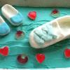 Blue shoes cake
